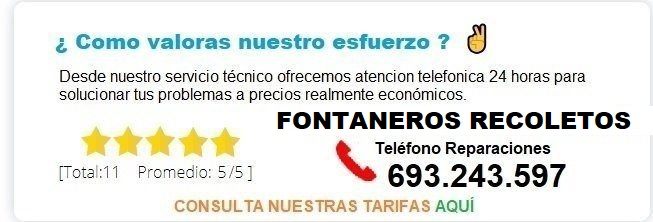 Fontanero Recoletos precio